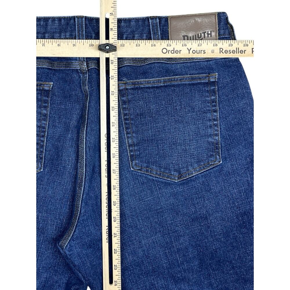 Duluth Trading Flex Ballroom Jeans 38x30 Relaxed Fit Blue Denim Workwear - Picture 13 of 13